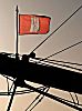 011_25994 | die Flagge Hamburgs am Bugspriet des Museumsschiffs Rickmer Rickmers an den Vorsetzen im Hamburger Hafen. 