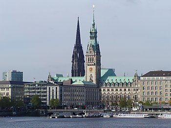 Fotos Hamburg Sehenswrdigkeiten Rathaus Nikolaikirche Binnenalster